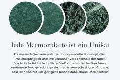 Abstrakter Beistelltisch DIAMOND 50cm grün Marmor messing Metall