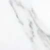 Ausziehbarer Esstisch ALPINE 160-200cm weiß Keramik Marmor schwarzes Metallgestell