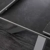 Ausziehbarer Esstisch ETERNITY 160-200cm graphit grau Keramik schwarz Metall