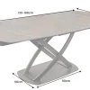 Ausziehbarer Esstisch INCEPTION 130-190cm rost oval Keramik bronze Gestell