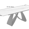 Ausziehbarer Esstisch INFINITY 180-260cm weiß Keramik Marmor schwarz Metall