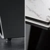 Ausziehbarer Esstisch PROMETHEUS 180-220-260cm weiß Marmor Keramik made in Italy