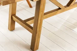 Ausziehbarer Esstisch RIVIERA 180-240cm natur recycelte Pinie Massivholz