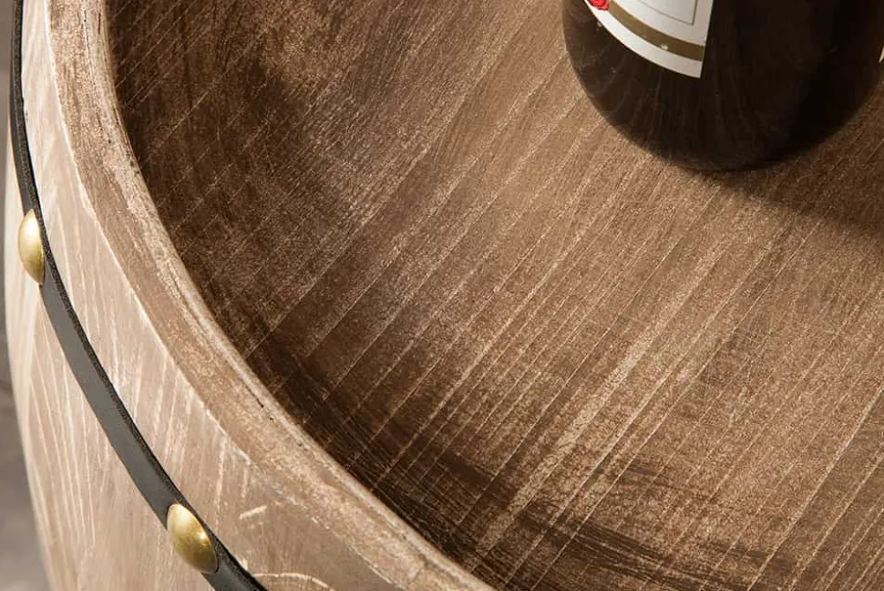 Authentisches Weinregal BODEGA 80cm natur Pinie Weinfass Shabby Chic