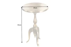 Barock Beistelltisch SAVOY 55cm gold Metall Dreibein rund Vintage