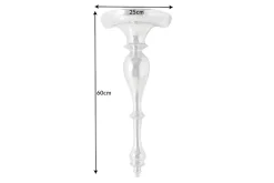 Barocke Wandkonsole SCALA 60cm silber Aluminium Wandregal