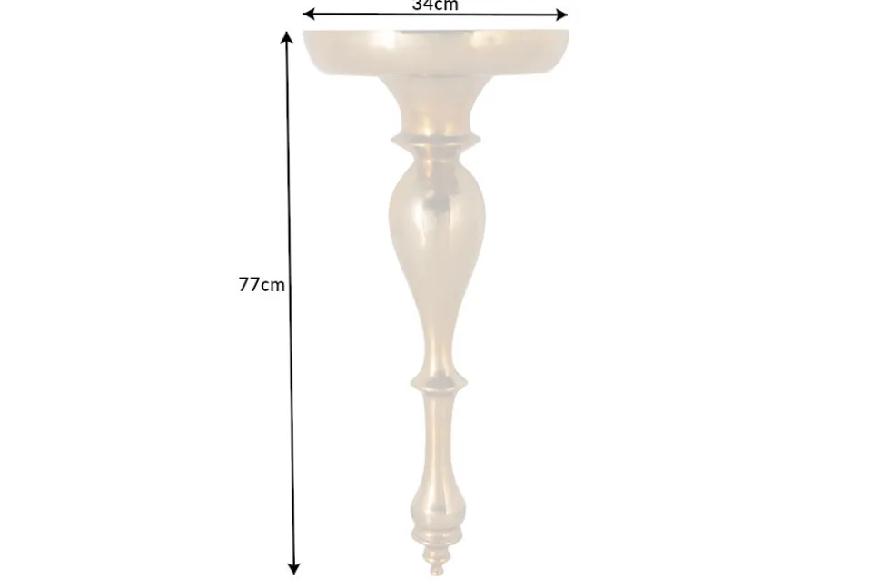 Barock Wandkonsole SCALA 80cm gold Metall Wandregal handmade Wanddekoration