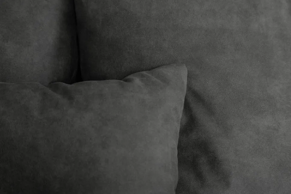 Big Sofa ELEGANCIA 285cm grau Microfaser XXL Couch inkl. Kissen Federkern