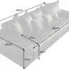 Big Sofa ELEGANCIA 285cm moosgrün Microfaser XXL Couch inkl. Kissen Federkern