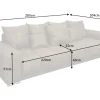 Big Sofa ELEGANCIA 285cm taupe Microfaser XXL Couch inkl. Kissen Federkern