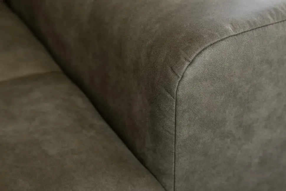 Big Sofa ELEGANCIA 285cm taupe Microfaser XXL Couch inkl. Kissen Federkern