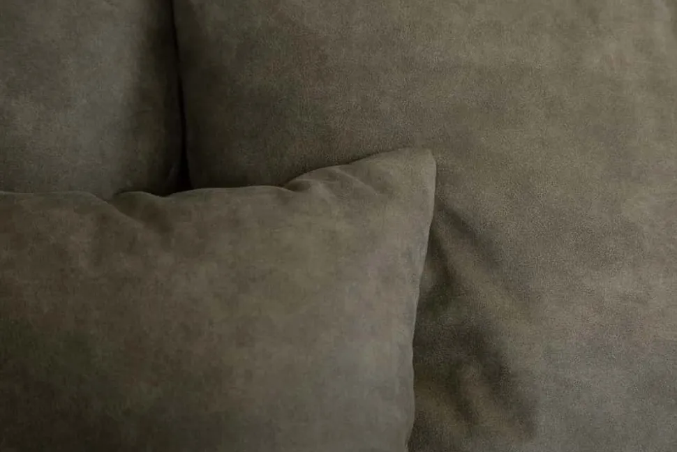 Big Sofa ELEGANCIA 285cm taupe Microfaser XXL Couch inkl. Kissen Federkern
