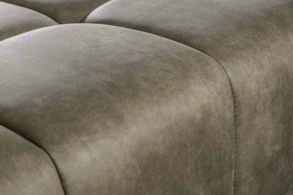 Big Sofa ELEGANCIA 285cm taupe Microfaser XXL Couch inkl. Kissen Federkern