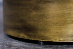 Bone Inlay Couchtisch HARMONY NATURE 60cm rund schwarz weiß gold Intarsien Kunsthandwerk