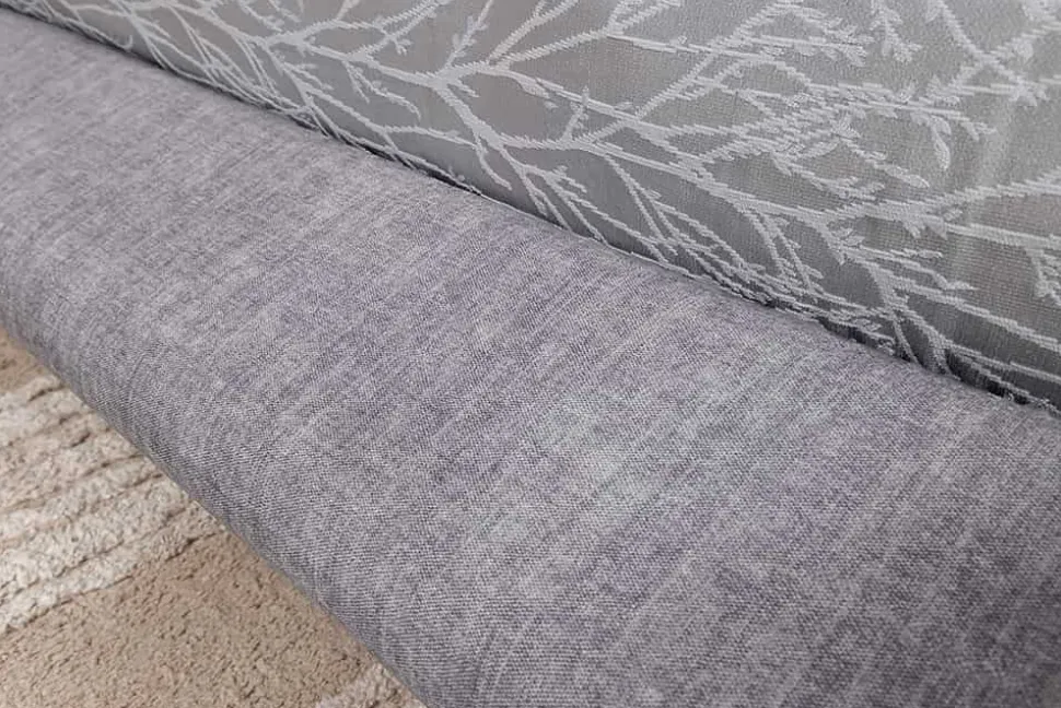 Boxbett SWING 180x200cm grau Vogue Seiden Samtstoff inkl. Stauraum und Lattenrost
