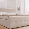 Boxspringbett SIGNUM 180x200cm beige Bouclé inkl. Stauraum Matratze Topper Matratze