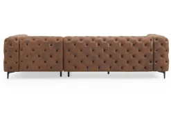 Chesterfield Ecksofa MODERN BAROCK 275cm antik braun Microfaser 3-Sitzer Federkern