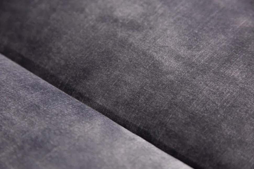 Chesterfield 3-Sitzer Sofa MODERN BAROCK 235cm dunkelgrau Samt Federkern Metallfüße