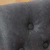 Chesterfield Stuhl CASTLE schwarz Kunstleder Gummiholz Ziernieten