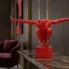 Deko-Figur HIGH DIVER 50cm rot handmade Athleten-Skulptur