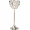 Dekorativer Sektkühler CHAMPAGNE 80cm antik silber handmade Metall Flaschenkühler