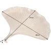 Dekoratives Schalen 3er Set GINKGO 30cm gold handmade Metall
