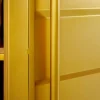 Design Aktenschrank GLOBETROTTER 180cm gold Eisen Container Upcycling Highboard