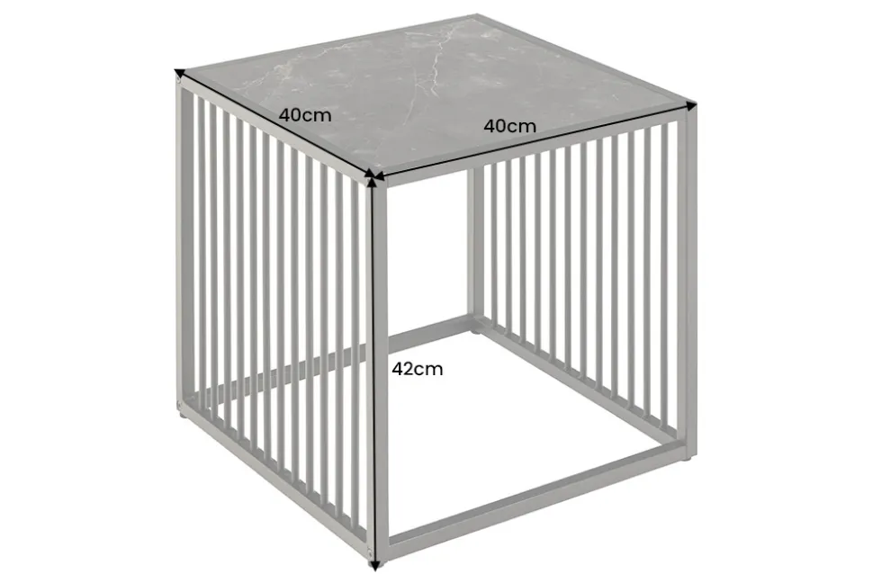 Design Beistelltisch ARCHITECTURE 40cm graphit Metall