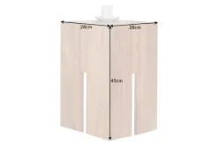 Design Beistelltisch CASTLE 45cm natur Wildeiche Massivholz geölt Sitzhocker