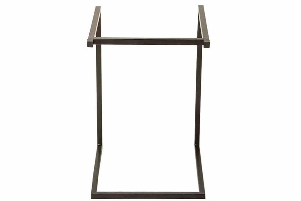 Design Beistelltisch CIANO 40cm Akazie Massivholz schwarz Tablett-Tisch