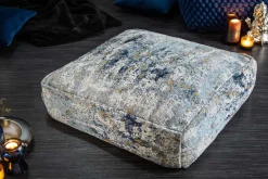 Design Bodenkissen XL ABSTRAKT 70cm blau beige abstraktes Muster Sitzpouf