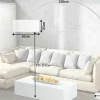 Design Bogenlampe EXTENSO 230cm weiß Stehlampe mit weißem Marmorfuß