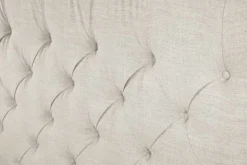 Design Boxbett PARIS 180x200cm beige Leinen Chesterfield Doppelbett
