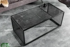 Design Couchtisch ARCHITECTURE 100cm graphit Rauchglas Metall