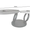 Design Couchtisch DANCING RINGS schwarz grau rund drehbar Keramik Metall