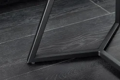 Design Couchtisch MARVELOUS 70cm weiß Marmor Keramik schwarzes Metall