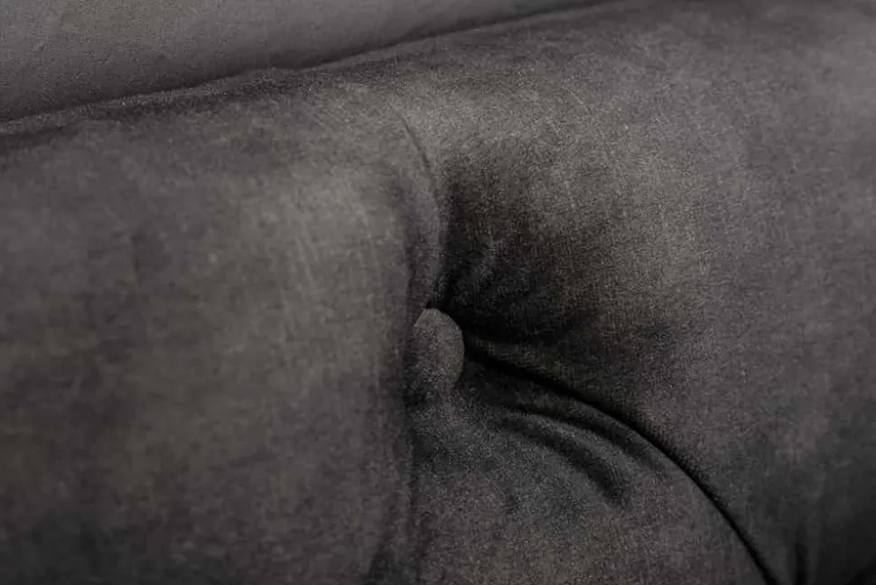 Design Doppelbett PARIS 160x200cm grau Samt Chesterfield Polsterbett