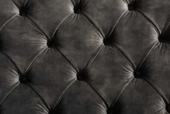 Design Doppelbett PARIS 160x200cm grau Samt Chesterfield Polsterbett
