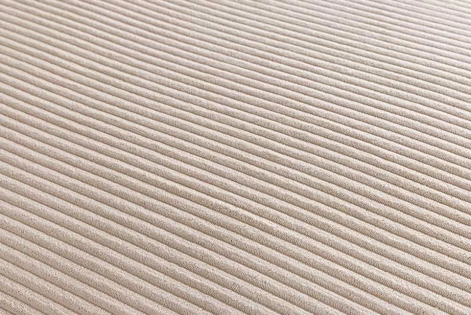 Design Ecksofa ATMOSPHERE XL 245cm champagner beige Cord Federkern inkl. Kissen