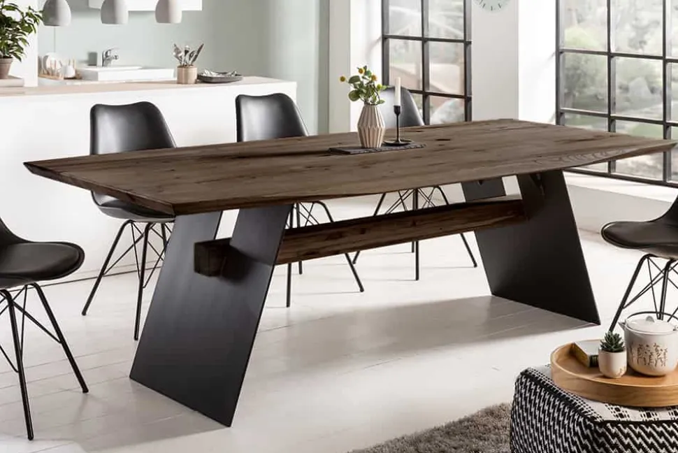 Design Esstisch GRAND OAK 240cm smoke Eiche Massivholz