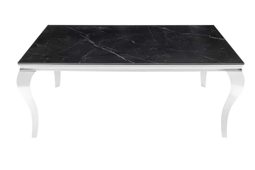 Design Esstisch MODERN BAROCK 180cm schwarz anthrazit chrom Keramik Marmor