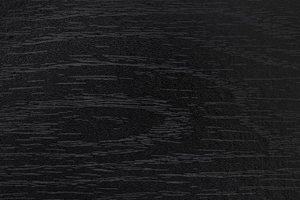 Design Esstisch PARIS 120cm schwarz Eichenholz mit goldenen Fußkappen