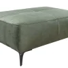 Design Hocker MARRAKESCH 110cm flaschengrün Samt mit Ziersteppung