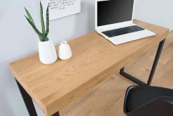 Design Konsole OAK DESK 120cm Eiche Vintage Metallgestell Schreibtisch