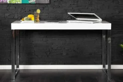 Design Konsole WHITE DESK 120cm weiß Hochglanz Bürotisch