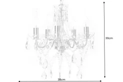 Design Kronleuchter DIAMONDS S 40cm gold Acryl 5-armig Barock Design