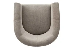 Design Lounge Sessel HEMINGWAY taupe Strukturstoff mit Armlehnen Cocktailsessel