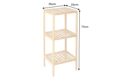 Design Regal LAGOON SPA 80cm Bambusholz zwei Fächer Badregal