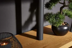 Design Regal SNAKE 165cm Eichenoptik Bücherregal mit fünf Böden