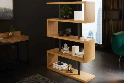 Design Regal SNAKE 165cm Eichenoptik Bücherregal mit fünf Böden